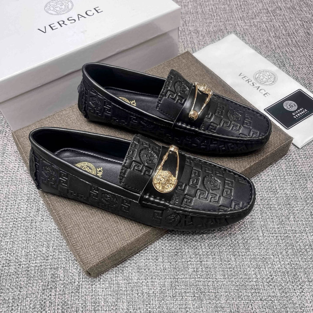 Versace Men's Embossed Medallion Loafers