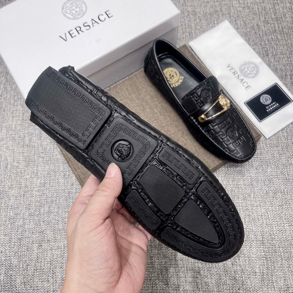 Versace Men's Embossed Medallion Loafers