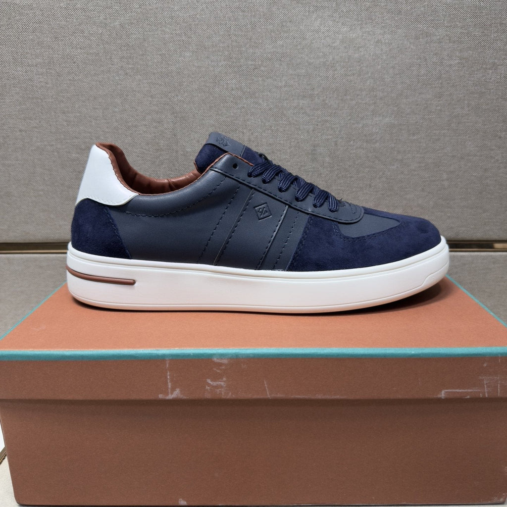 Loro Piana Navy Panel Low-Top Sneakers