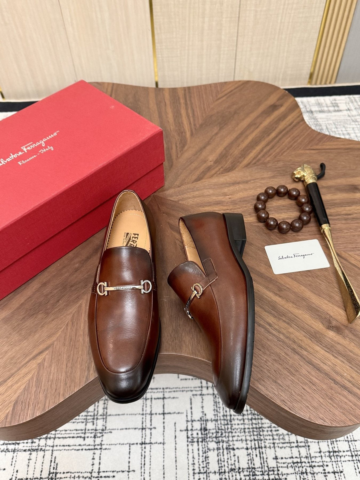 Salvatore Ferragamo Men's Brown Bit Loafers