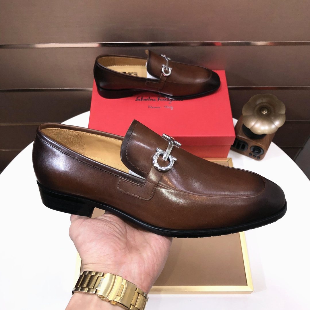 Ferragamo Horsebit Leather Loafers