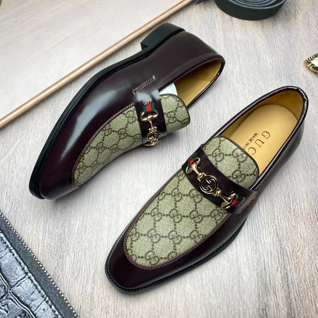 Gucci Horsebit Pattern Loafers