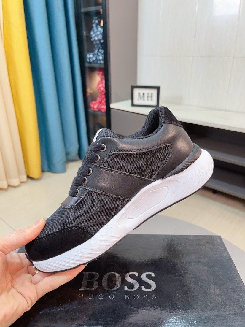 BOSS Low-Top Lace-Up Sneakers - Contrast Trim