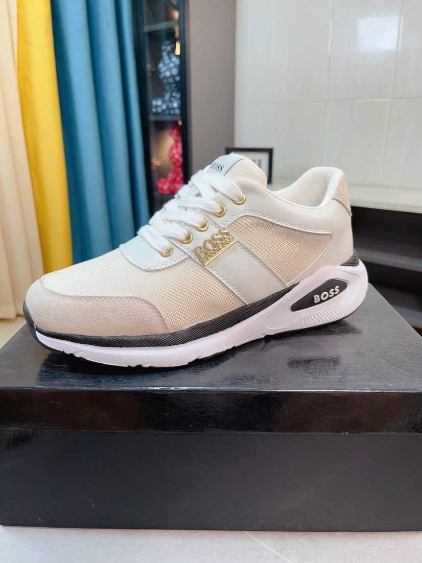 BOSS Low-Top Lace-Up Sneakers - Contrast Trim