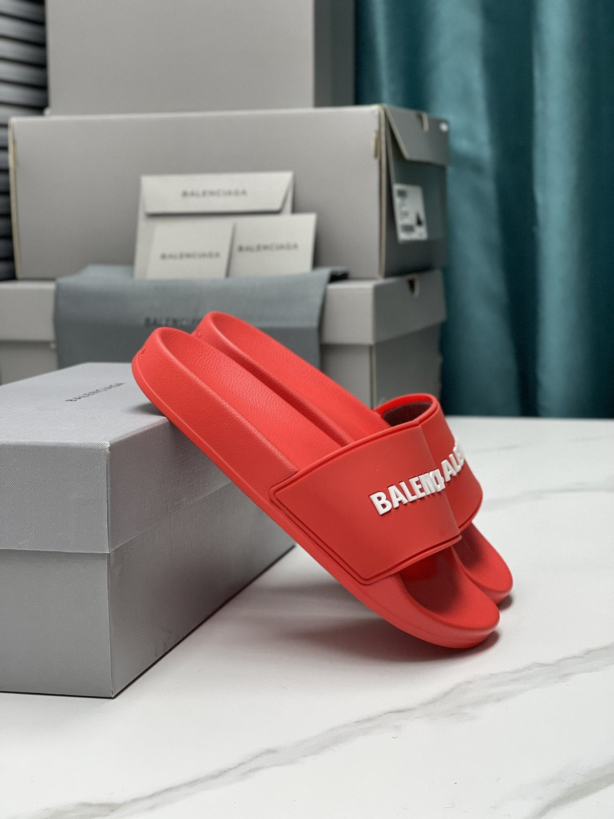 Balenciaga Logo Slide Sandals