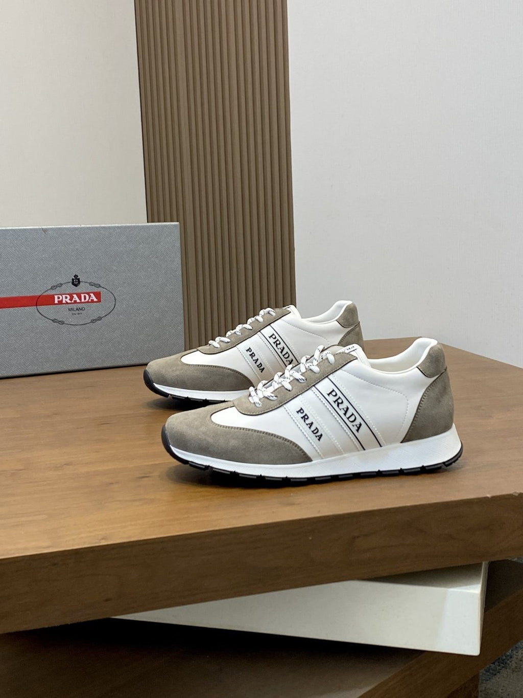 Prada Men's Color-Block Low-Top Sneakers