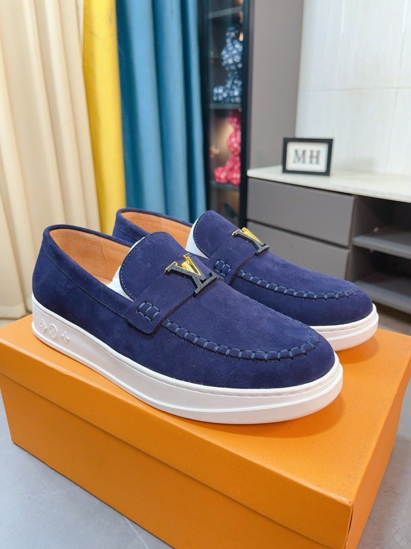 Louis Vuitton Men's Moc-Toe Slip-On Loafers
