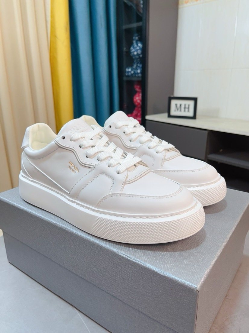 Prada Paneled Low-Top Sneakers