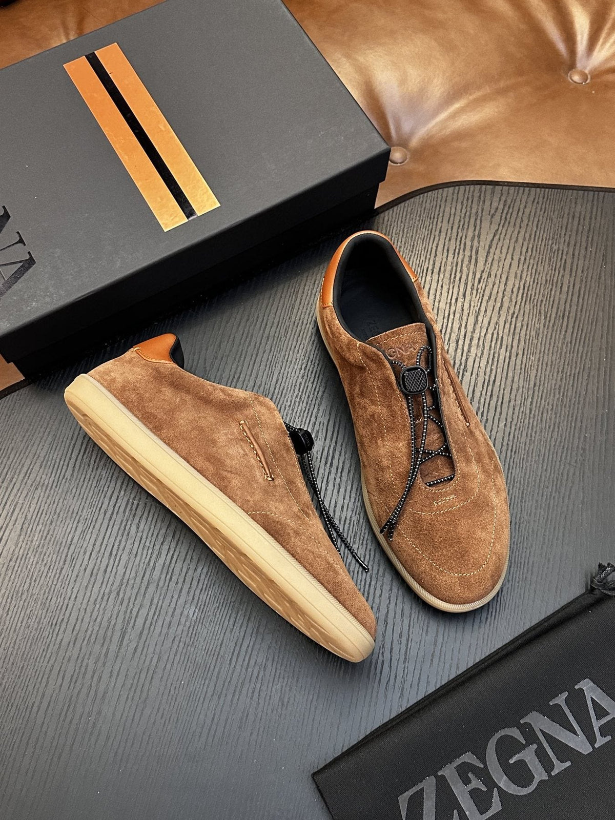 Zegna Triple Stitch Low-Top Sneakers