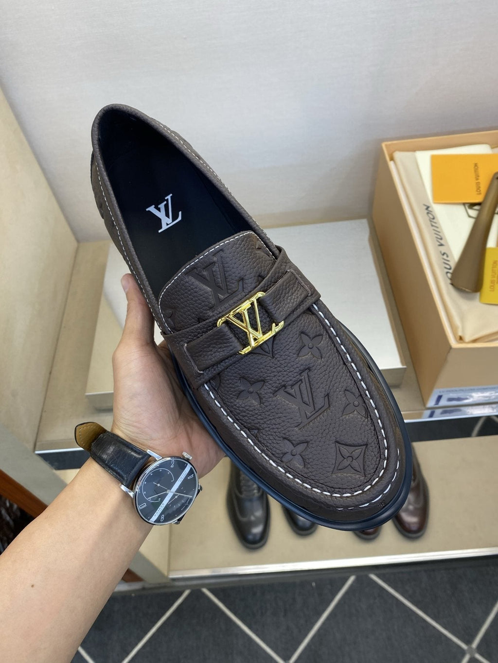 Louis Vuitton Men's Metal Hardware Loafers