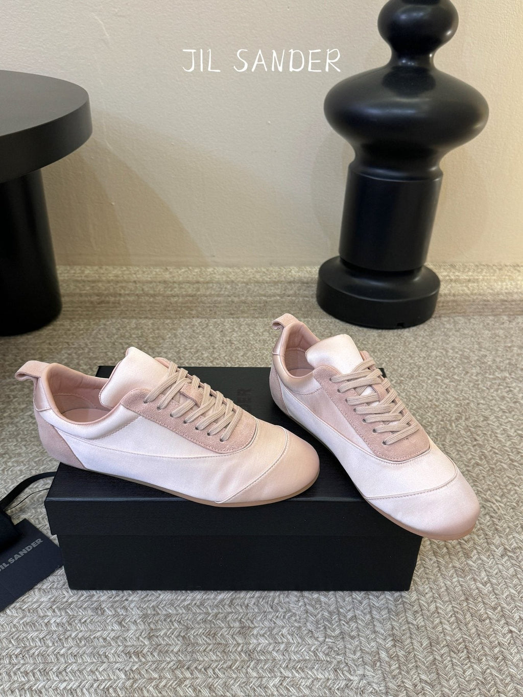 Jil Sander Satin Low-Top Sneakers