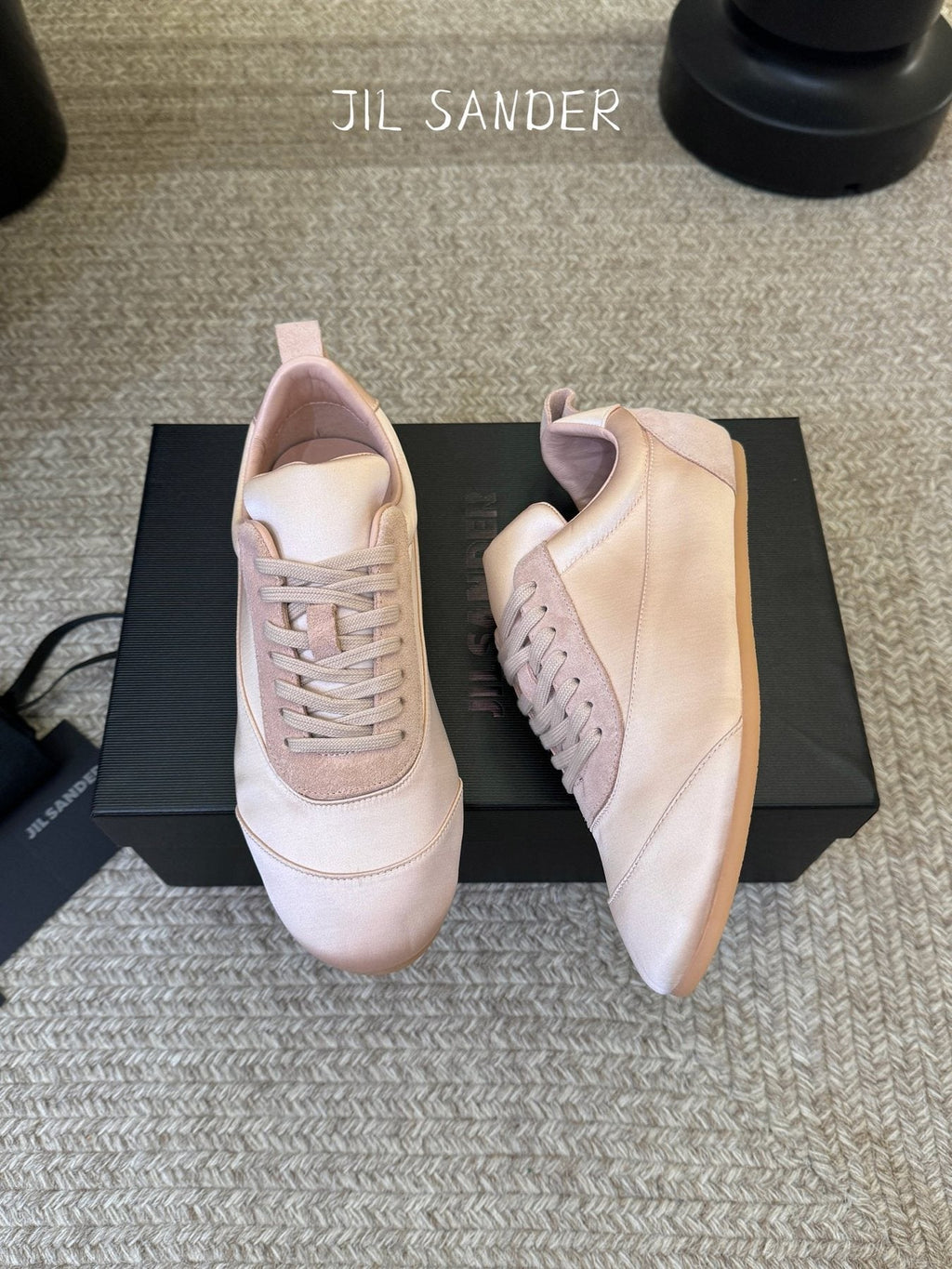 Jil Sander Satin Low-Top Sneakers