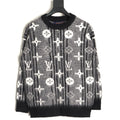 Louis Vuitton Allover Monogram-Style Crewneck Sweater - Charcoal